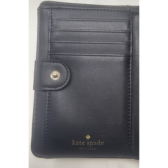Kate Spade Grove Street Tellie Bifold Black Lesther Wallet 5x3.5" - Picture 8 of 16